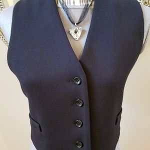 Chaiken Black Tailored Buttton Vest